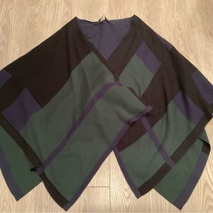 Lauren Ralph Lauren Classic Plaid/Color-Block Tartan  Shawl/Wrap/Cardigan L/Xl